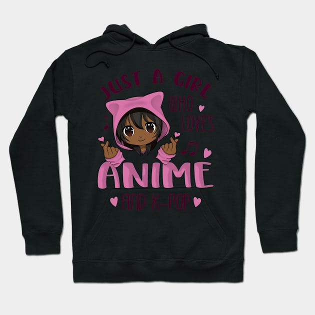 Just a girl who love anime and K-Pop African American Girl Hoodie by gogo-jr